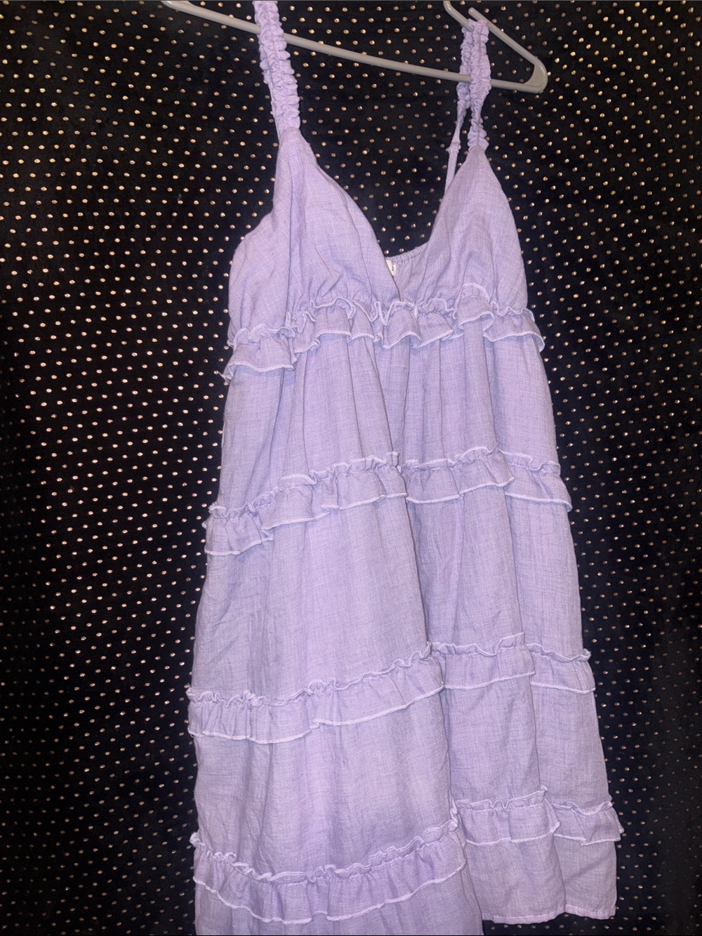 HYFVE Lilac Ruffle Tiered Chemise with Braided Straps